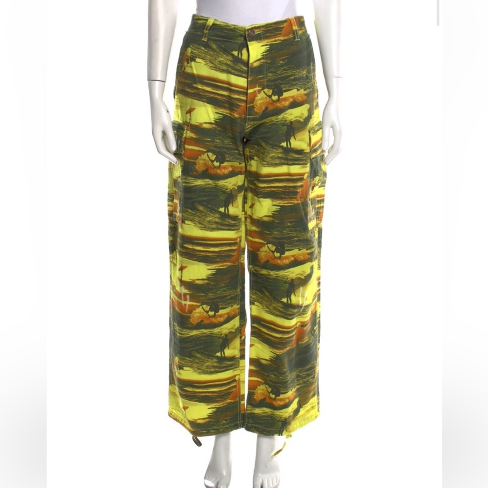 ERL Hawaiian Print Wide Leg Pants Size Large